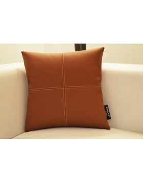 Μαξιλάρια καναπέ από τεχνόδερμα άριστης ποιότητας σε ταμπά χρώμα και σχέδιο τετράγωνο 40*40